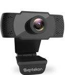 Septekon Mikrofonlu 1080P HD Web Kamerası, Dizüstü Bilgisayar/Masaüstü/Mac/TV için Akış Bilgisayar Web Kamerası, Video Arama, Konferans, Oyun için USB PC Kamerası