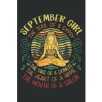 September Girl Gypsy Soul Cute Yoga Vintage Birthday Gift Nice: DOG JOURNAL - 6" x 9", 110 Pages: Lined Journal & Diary for Writing & Notes for Girls and Women, Memo Diary Subject Notebooks Planner.