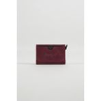 Septemmart Sace Unisex Hakiki Deri Mekanizmalı Kartlık - Crazy Bordo - KadınCüzdan