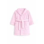 Septumium%100 Pamuklu Çocuk Bornozu, Pembe, Şal Yaka, Cepli, Kemerli