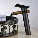 SEPZPRDM Mutfak Musluğu Duvar Musluğu Lavabo Musluğu Cam Banyo Musluğu Şelale Tek Saplı Banyo Bataryası, Krom Kaplama, Lavabo Bataryası, Vinçli Soğuk ve Sıcak Su Vinçli Thrivi