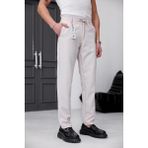 Ser Joven Erkek Bej Slim Fit Likralı Beli Lastikli Bağcıklı Yan Cep Jogger Kumaş Pantolon - 30