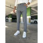 Ser Joven Erkek Füme Slim Fit Dar Kesim Likralı Yan Cep Bilek Boy Düz Kumaş Pantolon - 38