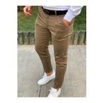 Ser Joven Erkek Slim Fit Camel Pamuklu Chino Pantolon