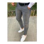 Ser Joven Erkek Slim Fit Gri Pamuklu Chino Pantolon