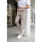 Ser Joven Erkek Vizon Slim Fit Likralı Yan Cep Bilek Boy Düz Kumaş Pantolon - 34