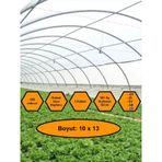 Sera Naylonu, 36 Aylık, 5 Katkılı, 350 Micron 10X13 Şeffaf Sera Örtüsü, Uv Dayanımlı, Ir, Ev, Ab, Ld