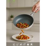 Sera Nova Yanmaz Yapışmaz Seramik Wok Tava 28 Cm – Beyaz