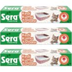 Sera Pudra 82x50 cm 3 Adet 7'li Kedi Kumu Torbası