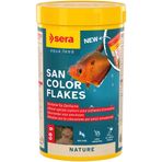 sera San Nature boya yemi 250 ml (60 g) | yüzey yiyen süs balıkları için | yapay renklendirici ve koruyucu madde içermez |%10 krill & Haematococcus yosun içerir | doğal renk gelişimi için