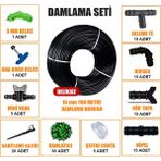 Sera Trend 100 Metre Damla Sulama Sistemi Seti Damlama Hortumu ve Ek Parçaları Bahçe Ağaç Fidan Sebze Sulama Ekipmanları Damlama Borusu - 16mm