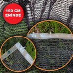 Sera Trend 150 cm Eninde Siyah Kuş Filesi Balkon Perdesi Hazır Kopçalı ve Korniş Düğmeli Kedi Koruma Ağı Dolu Filesi Misina File Kuş Önleme Filesi (Uzunluk Seç) - 1,5m x 16m