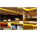 Seraç 15 Metre Şerit LED Beyaz Renk + 12V 16.5 Amper 200 Watt LED Trafo - 3 Dirençli Double Pcb - Oturma Odası, Yatak Odası ve Mutfak Için Gizli Aydınlatma - 0-Kahverengi - Option-1