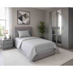 Seralay Home Lastikli Çarşaflı Tek Kişilik Nevresim Takımı Acık Gri - Açık Gri - 160 x 200 cm