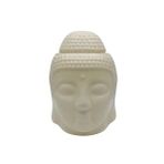 Seramik Buda Buhurdanlık Krem Mat 13cm