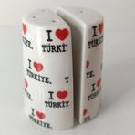Seramik Kalpli Tuzluk Biberlik 2 Li Set Baharat Saklama Kutuları