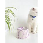 Seramik Kedi Ve Köpek Mama Su Kabı Colorful Moon Bowl (MOR ÇİZGİLİ - EBRU DESEN)
