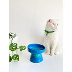 Seramik Kedi Ve Köpek Mama Su Kabı TURKUAZ GÖKKUŞAĞI