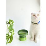 Seramik Kedi Ve Köpek Mama Su Kabı YEŞİL GÖKKUŞAĞI