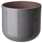 Seramik saksı, gri-mavi, 15 cm