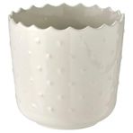 Seramik saksı, kırık beyaz, 9 cm