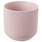 Seramik saksı, pembe, 12 cm