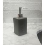 SERAMİK SIVI SABUNLUK KOYU BEJ MODERN 7X7X17CM 300ML BANYO SETİ