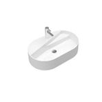 Seramiksan Livello Tezgah Üstü Yuvarlak Batarya Delikli Lavabo 65 cm - Beyaz