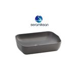 Seramiksan Lucida Oval Mat Antrasit Deliksiz Lavabo 55 Cm A002556H