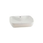 Seramiksan Lucida Tezgah Üstü Lavabo Batarya Delikli P. Beyaz 55 Cm
