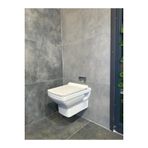 Seramiksan Silva Kanalsız Beyaz Açık Montaj Asma Klozet A041050h, Seramiksan Silva Duroplast Yavaş Kapak