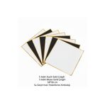 serap çiçekçilik Lüks Gold Kenarlı Çiçek ve Hediye Buket Ambalaj Kağıdı Seti - 10 Adet (5 Siyah + 5 Beyaz) 58x58 cm