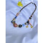 serapis accessories Etnik Bohem Cam Boncuk Ahşap Özel Tasarım Kadın / Kız Kolye