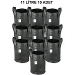 Serapot Kumaş Saksı 11 Litre 10 Adet