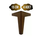 Serçe Düz 15Cm Plastik Ayak Mobilya Masa Ve Dolap Ayağı(15Cm)(Ahşap Rengi) Ahşap Rengi 15Cm 15Cm - 4 Adet