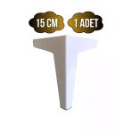 Serçe Düz 15Cm Plastik Ayak Mobilya Masa Ve Dolap Ayağı(15Cm)(Beyaz) Beyaz 15Cm 15Cm - 1 Adet