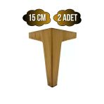 Serçe Düz 15Cm Plastik Ayak Mobilya Masa Ve Dolap Ayağı(15Cm)(Meşe) Meşe 15Cm 15Cm - 2 Adet