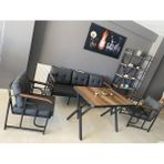 Serdem Dizayn Serdem 3-1-1-Masa Bahçe Balkon Mobilyası Antrasit