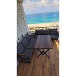 Serdemdizayn SERDEM 3-3-MASA METALBAHÇE BALKON TAKIMI SANDALYE OTURMA GRUBU(ANTRASİT)