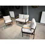 Serdemdizayn Serdem-(Eco)-2-1-1- Metal Bahçe Balkon Takımı Mobilya Grubu(Krem)