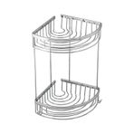 Serel Otel İkili Süngerlik Duş Rafı Şampuanlık 180 x 180 MM - 140109022 Krom