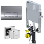 Serel Set 3 Smooth Metal Ayaklı Gömme Rezervuar Takımı