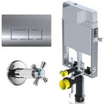 Serel Set 4 Smooth Metal Ayaklı Gömme Rezervuar Takımı
