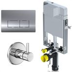 Serel Set 5 Smooth Metal Ayaklı Gömme Rezervuar Takımı