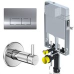 Serel Set 7 Smooth Metal Ayaklı Gömme Rezervuar Takımı