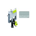 Serel T02-0111 Serel Gömme Rezervuar Smooth + P57-0180 Kumanda Paneli - Gümüş Gri