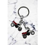 Serelia Kırmızı & Siyah Motorsiklet Tasarımlı Metal Anahtarlık