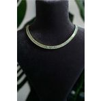 Serelia Turkuaz Zirkon Taşlı Baget Model Su Yolu Gold Kolye (Gold/Standart)