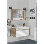 Serena Ea 100 Cm, Seramik Lavabolu Banyo Dolabı Seti, Mdf, Hazır Kurulu - Beyaz