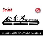 Serend Triatlon Temalı Madalya Askısı - 2,5 mm Çelik Metal - Elektrostatik Toz Boya Kaplı Madalya Askısı